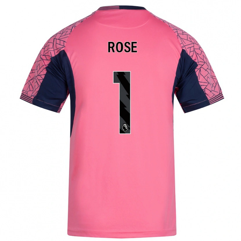 Danxen Criança Reggie Rose #1 Rosa Preto Camisola Guarda-Redes 2025/26 Camisa Brasil