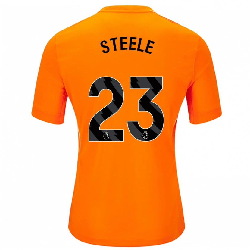 Danxen Criança Jason Steele #23 Laranja Preto Camisola Guarda-Redes 2025/26 Camisa Brasil