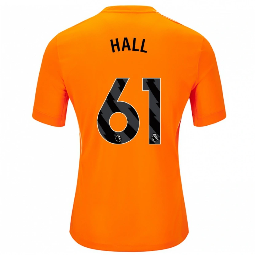 Danxen Criança Steven Hall #61 Laranja Preto Camisola Guarda-Redes 2025/26 Camisa Brasil