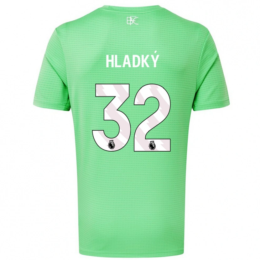 Danxen Criança Vaclav Hladky #32 Verde Médio Camisola Guarda-Redes 2025/26 Camisa Brasil