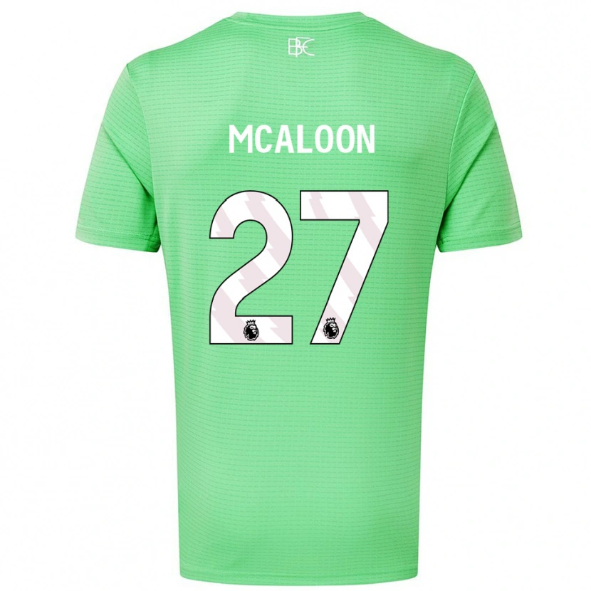 Danxen Criança Naoisha Mcaloon #27 Verde Médio Camisola Guarda-Redes 2025/26 Camisa Brasil