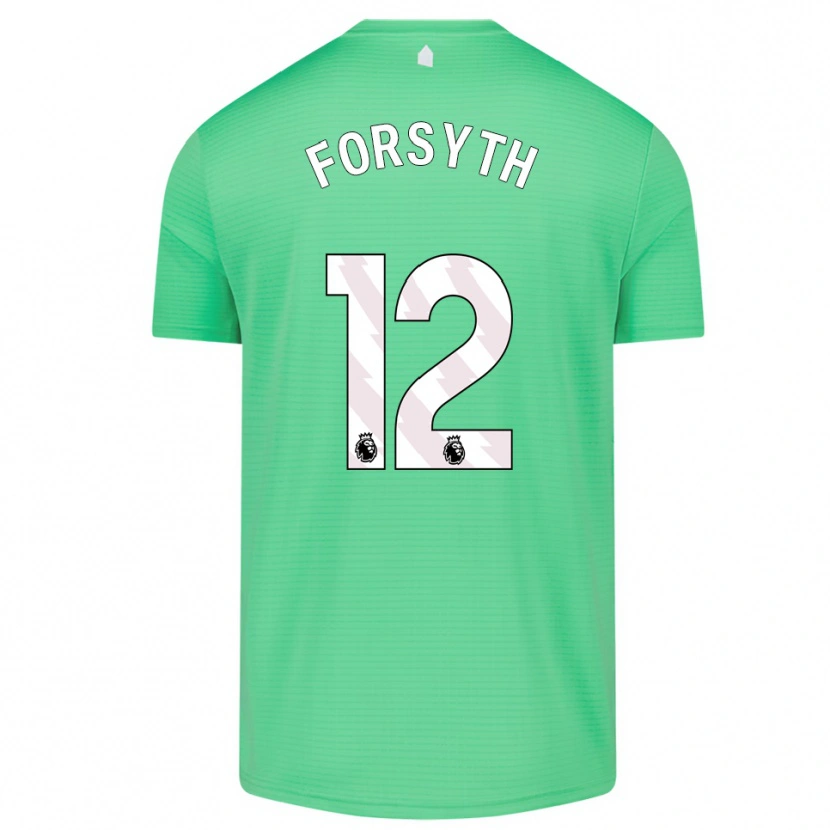 Danxen Criança Luke Forsyth #12 Verde Médio Camisola Guarda-Redes 2025/26 Camisa Brasil