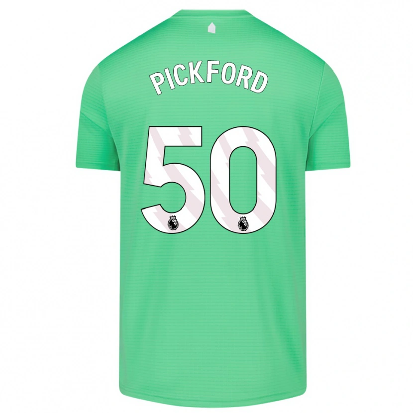 Danxen Criança George Pickford #50 Verde Médio Camisola Guarda-Redes 2025/26 Camisa Brasil