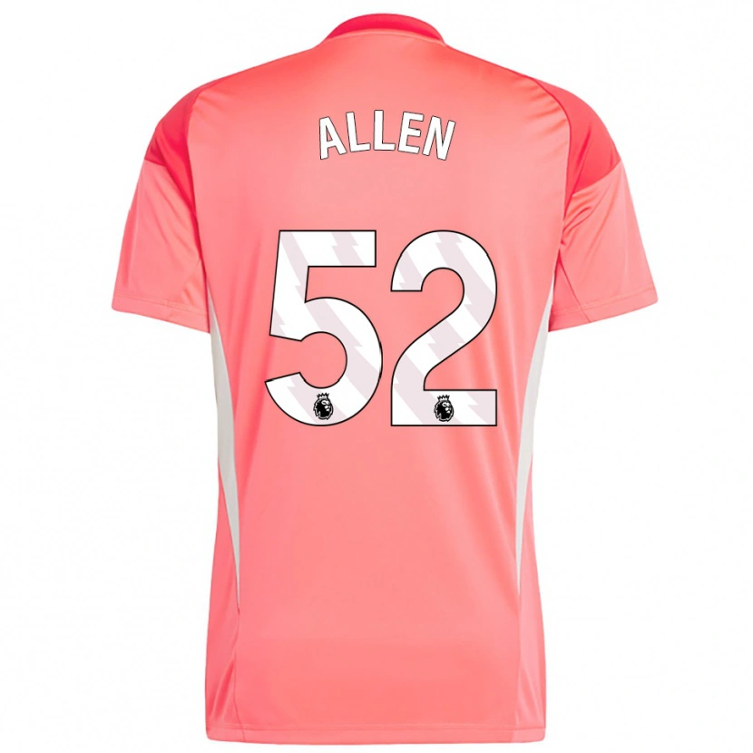 Danxen Criança Michael Allen #52 Vermelho Branco Camisola Guarda-Redes 2025/26 Camisa Brasil