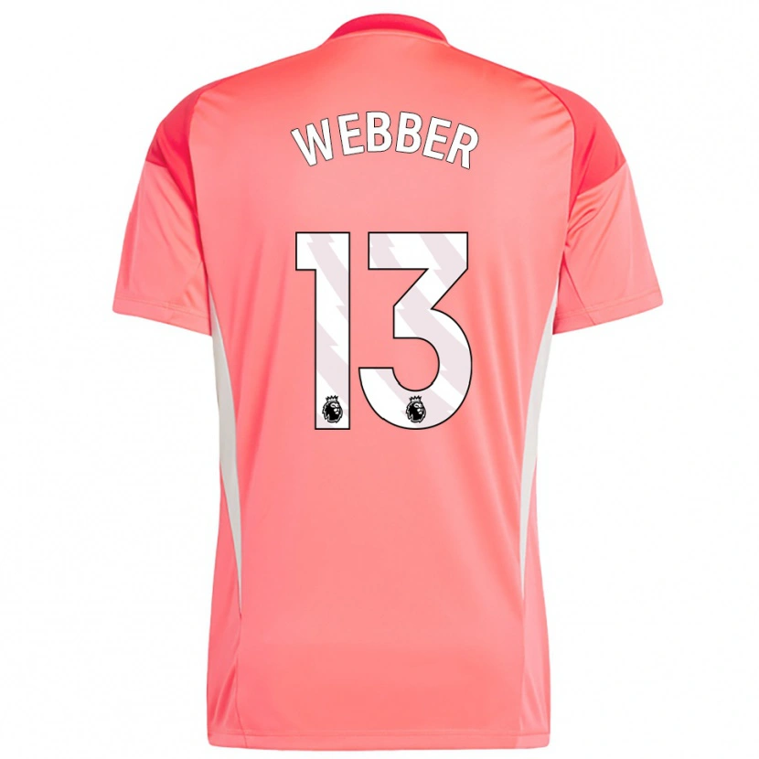 Danxen Criança Amber Webber #13 Vermelho Branco Camisola Guarda-Redes 2025/26 Camisa Brasil