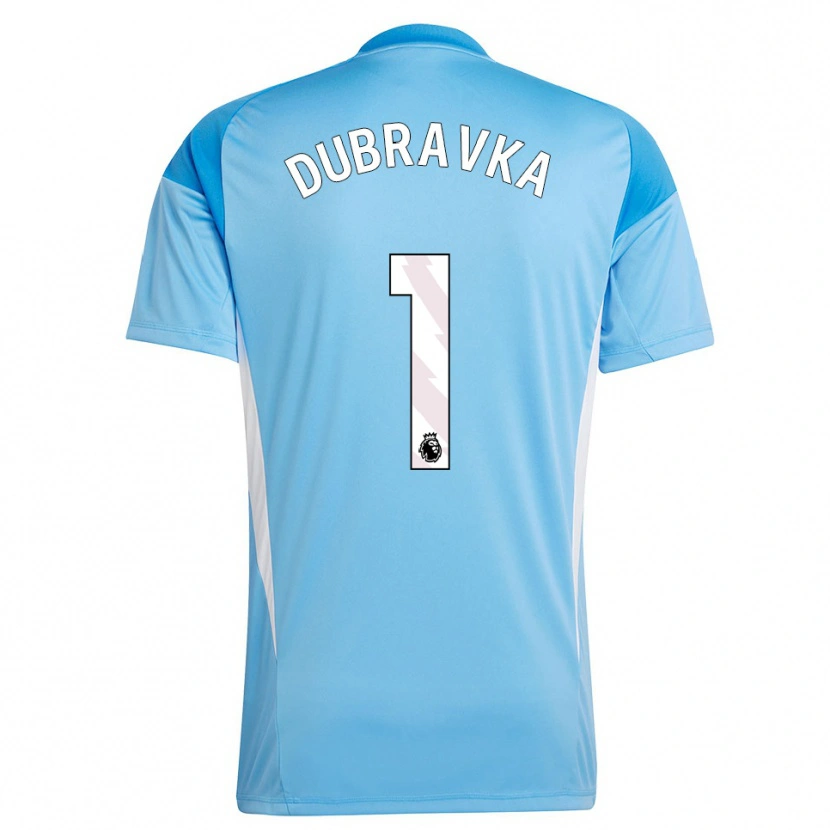 Danxen Criança Martin Dúbravka #1 Azul Branco Camisola Guarda-Redes 2025/26 Camisa Brasil