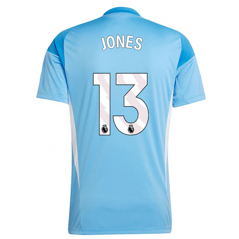 Danxen Criança Tyler Jones #13 Azul Branco Camisola Guarda-Redes 2025/26 Camisa Brasil