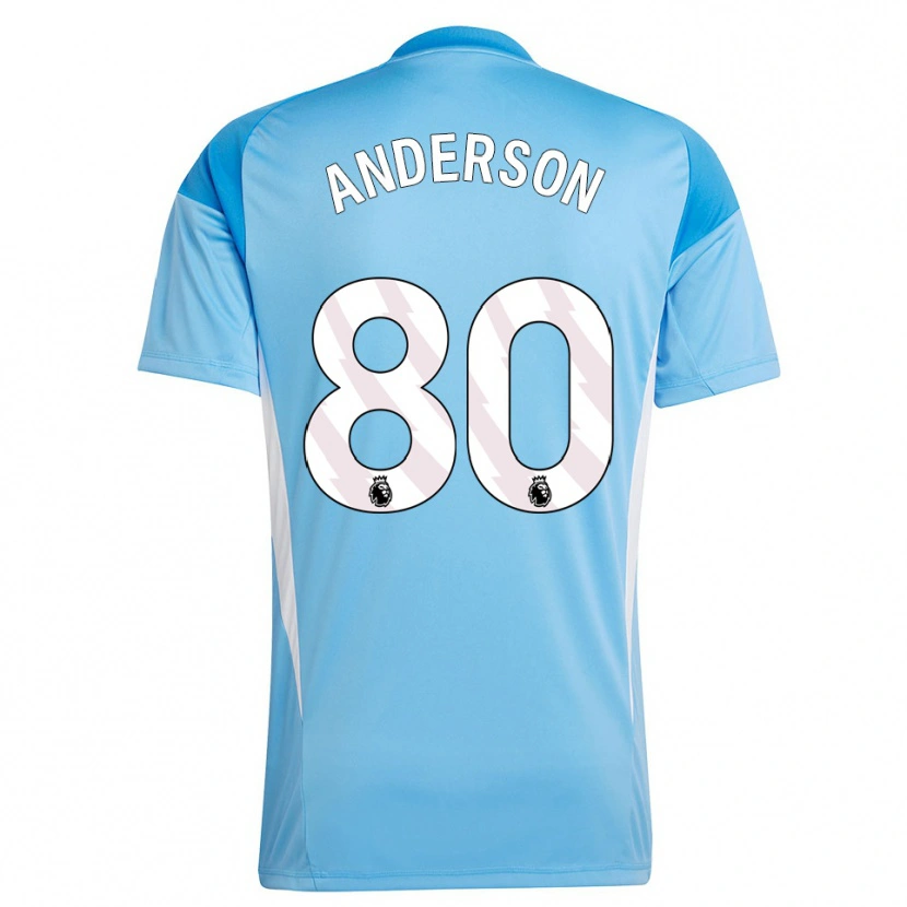 Danxen Criança Will Anderson #80 Azul Branco Camisola Guarda-Redes 2025/26 Camisa Brasil