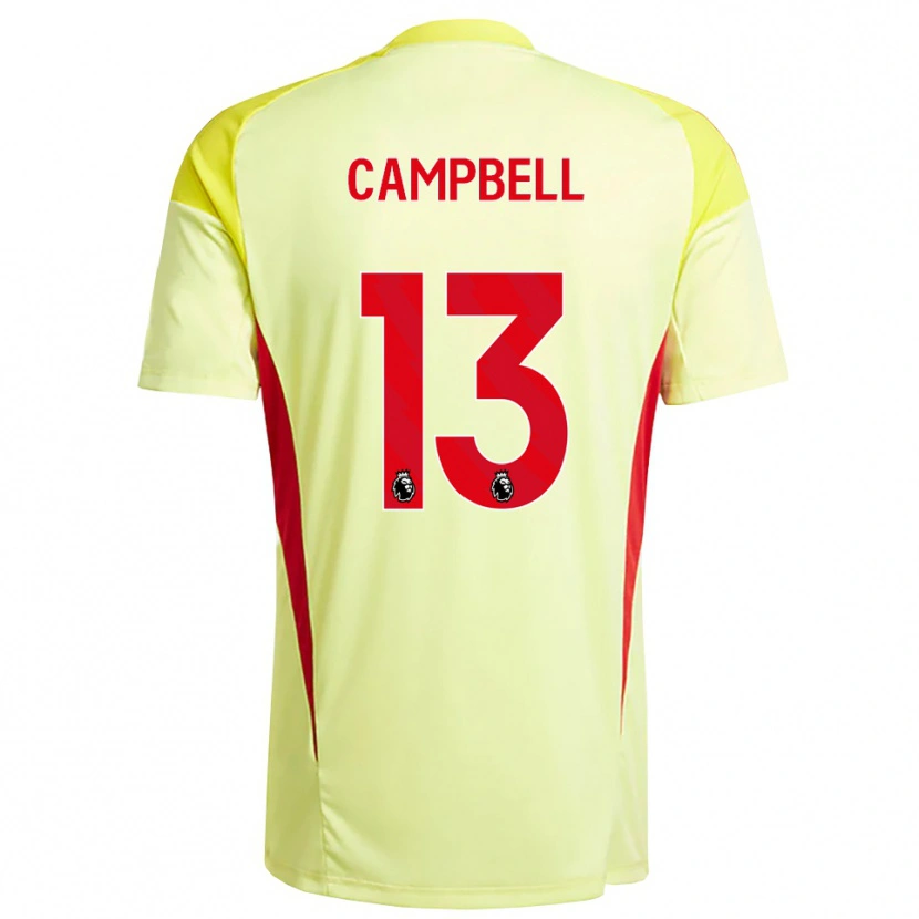 Danxen Criança Luke Campbell #13 Amarelo Claro Laranja Camisola Guarda-Redes 2025/26 Camisa Brasil