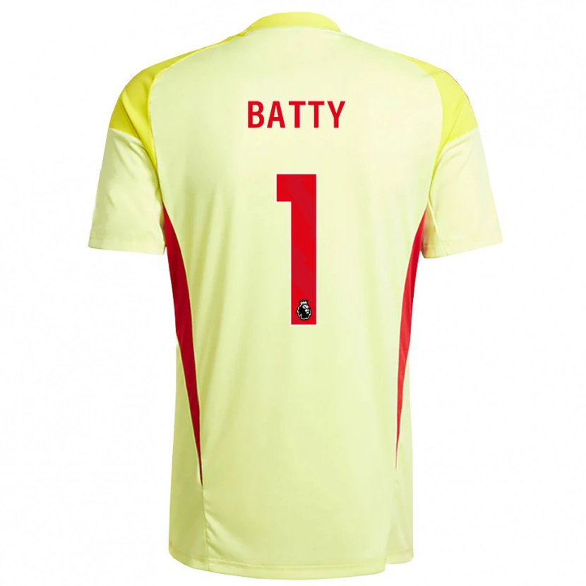 Danxen Criança Emily Batty #1 Amarelo Claro Laranja Camisola Guarda-Redes 2025/26 Camisa Brasil