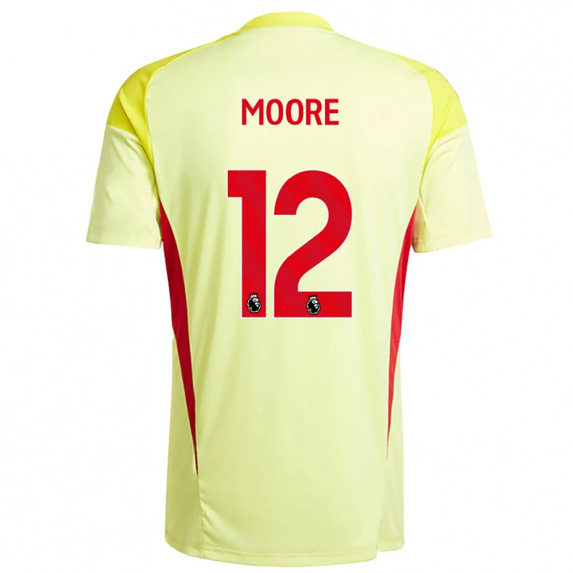 Danxen Criança Daniel Moore #12 Amarelo Claro Laranja Camisola Guarda-Redes 2025/26 Camisa Brasil