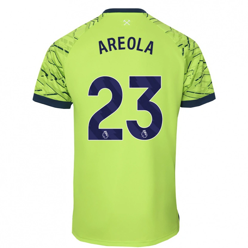 Danxen Criança Alphonse Areola #23 Verde Fluorescente Camisola Guarda-Redes 2025/26 Camisa Brasil