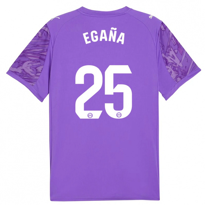 Danxen Criança Eider Egaña #25 Roxo Branco Camisola Guarda-Redes 2025/26 Camisa Brasil