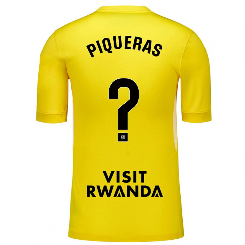 Danxen Criança Diego Piqueras #0 Amarelo Preto Camisola Guarda-Redes 2025/26 Camisa Brasil