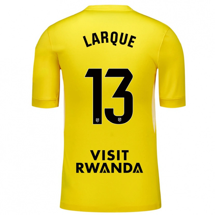 Danxen Criança Patricia Larqué #13 Amarelo Preto Camisola Guarda-Redes 2025/26 Camisa Brasil