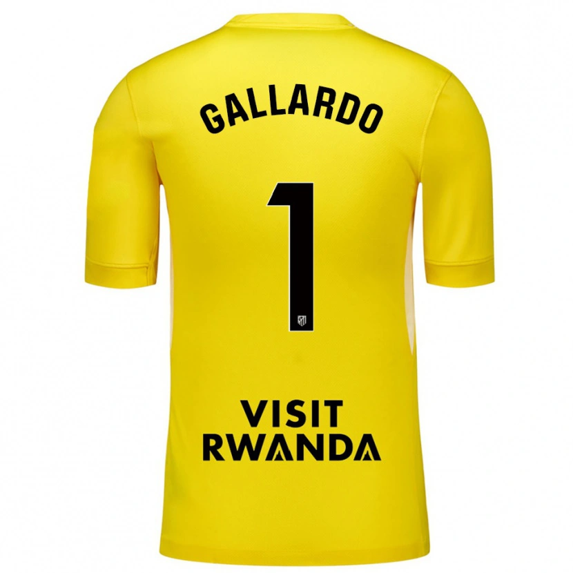 Danxen Criança Lola Gallardo #1 Amarelo Preto Camisola Guarda-Redes 2025/26 Camisa Brasil