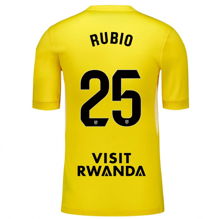 Danxen Criança Daniel Rubio #25 Amarelo Preto Camisola Guarda-Redes 2025/26 Camisa Brasil