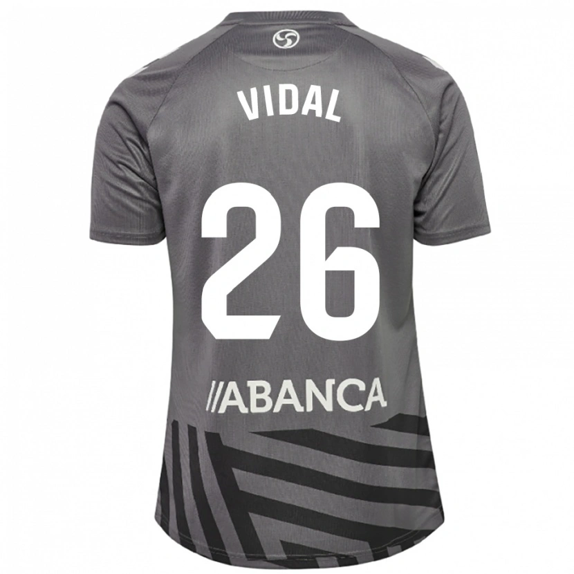 Danxen Criança Marc Vidal #26 Cinza Escuro Preto Camisola Guarda-Redes 2025/26 Camisa Brasil