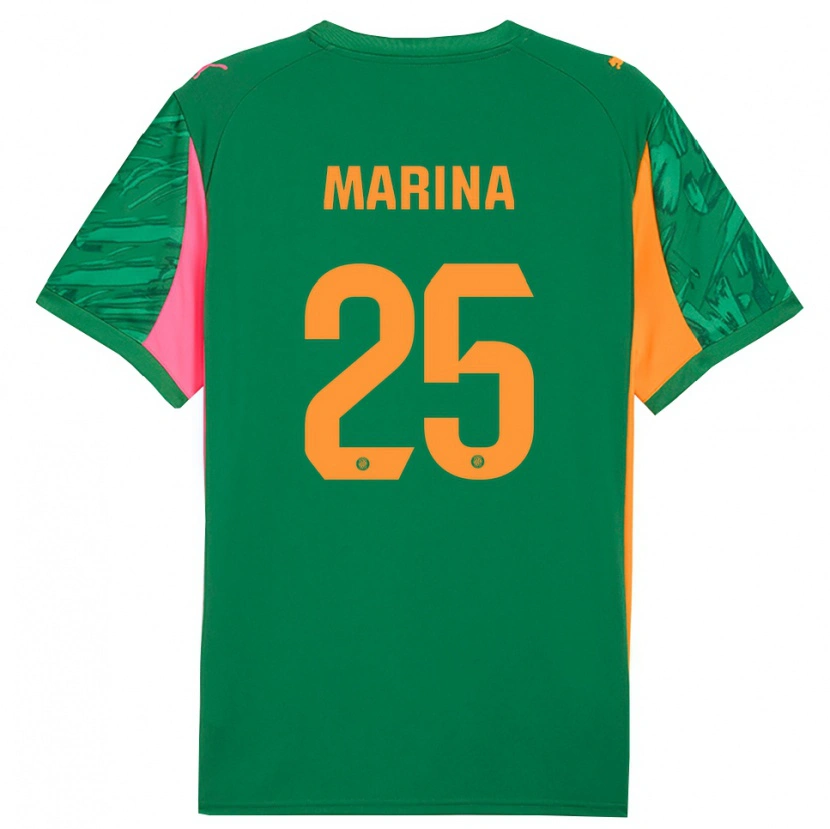 Danxen Criança Sergi Marina #25 Verde Laranja Camisola Guarda-Redes 2025/26 Camisa Brasil