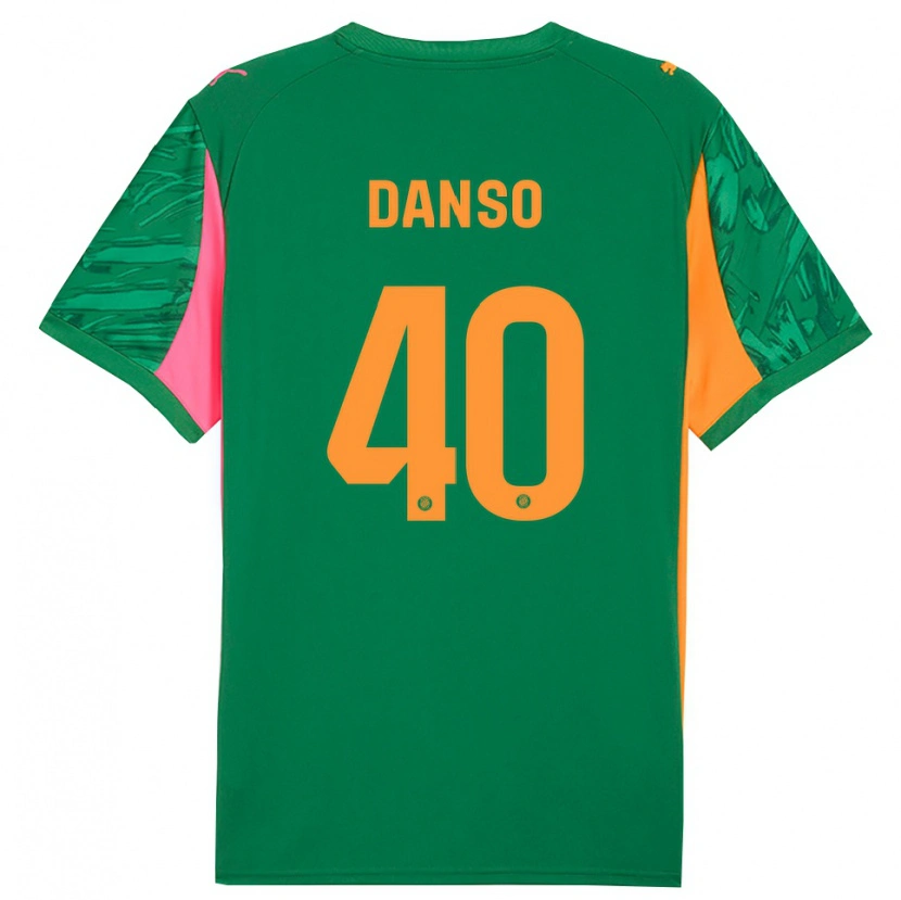 Danxen Criança Jordi Danso #40 Verde Laranja Camisola Guarda-Redes 2025/26 Camisa Brasil