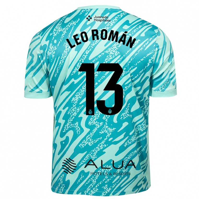 Danxen Criança Leo Román #13 Ciano Preto Camisola Guarda-Redes 2025/26 Camisa Brasil