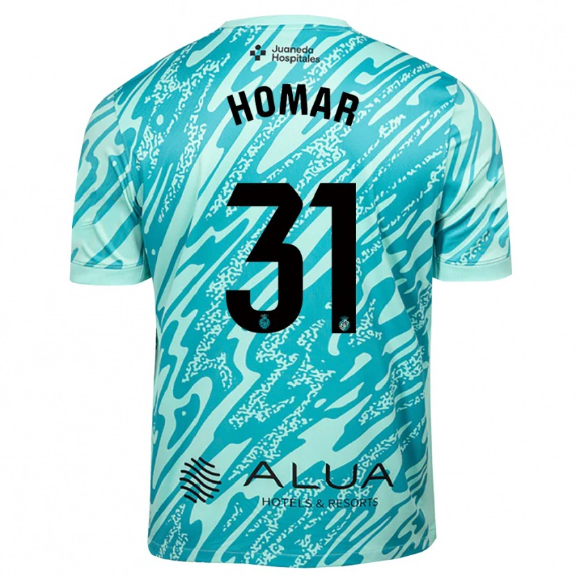 Danxen Criança Gaspar Homar #31 Ciano Preto Camisola Guarda-Redes 2025/26 Camisa Brasil