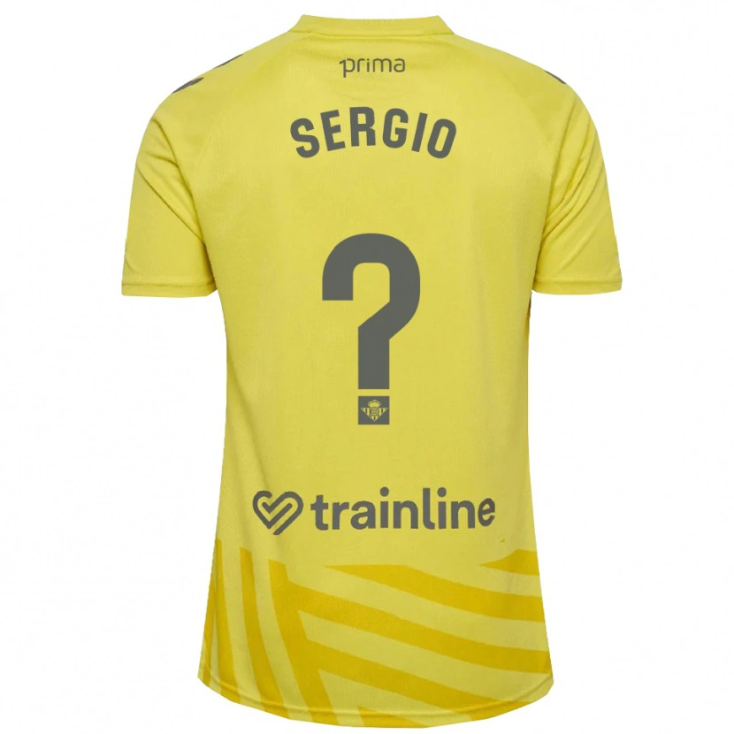 Danxen Criança Sergio Vázquez #0 Amarelo Cinza Camisola Guarda-Redes 2025/26 Camisa Brasil