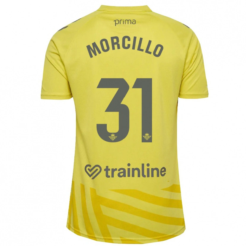 Danxen Criança Ana Morcillo #31 Amarelo Cinza Camisola Guarda-Redes 2025/26 Camisa Brasil