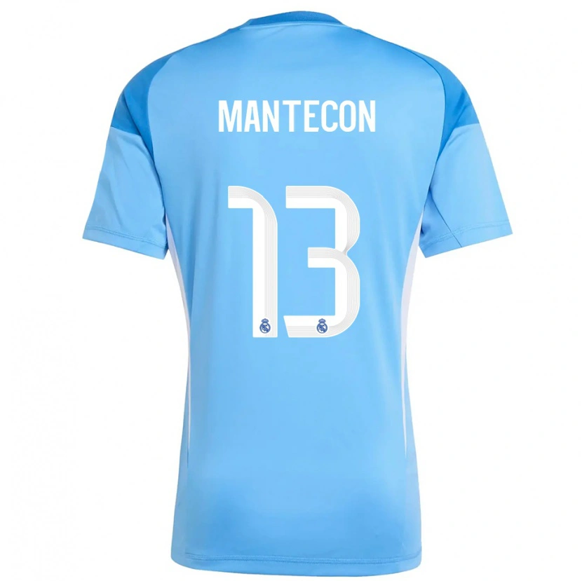 Danxen Criança Hugo Mantecón #13 Azul Céu Branco Camisola Guarda-Redes 2025/26 Camisa Brasil