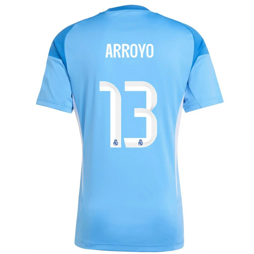 Danxen Criança Diego Arroyo #13 Azul Céu Branco Camisola Guarda-Redes 2025/26 Camisa Brasil
