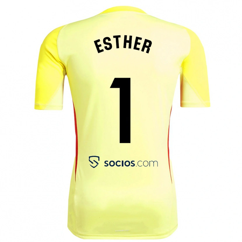 Danxen Criança Esther Sullastres Ayuso #1 Amarelo Vermelho Preto Camisola Guarda-Redes 2025/26 Camisa Brasil