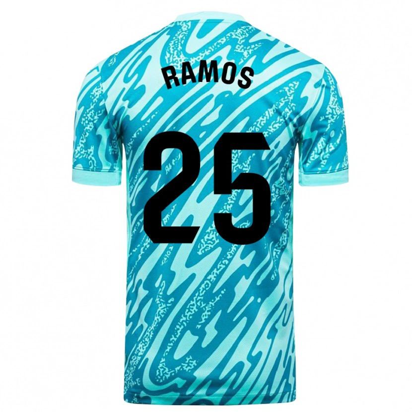 Danxen Criança Alejandro Ramos #25 Azul Céu Branco Camisola Guarda-Redes 2025/26 Camisa Brasil