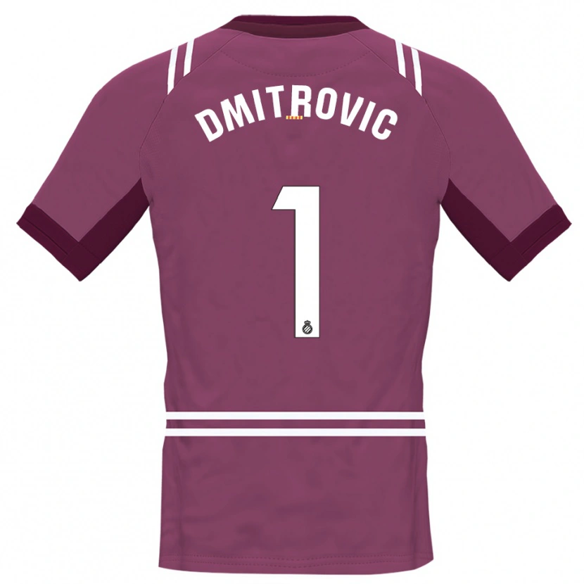 Danxen Criança Marko Dmitrovic #1 Bordô Branco Camisola Guarda-Redes 2025/26 Camisa Brasil