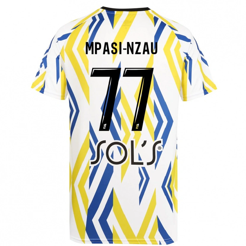 Danxen Criança Lionel Mpasi-Nzau #77 Branco Vermelho Azul Camisola Guarda-Redes 2025/26 Camisa Brasil