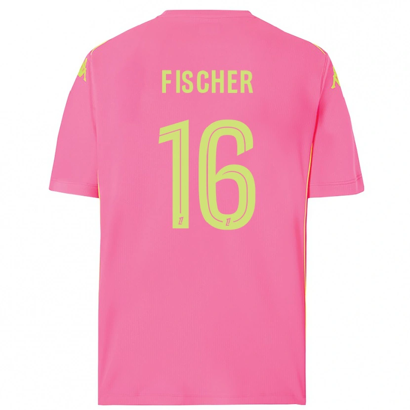 Danxen Criança Jonathan Fischer #16 Rosa Choque Camisola Guarda-Redes 2025/26 Camisa Brasil