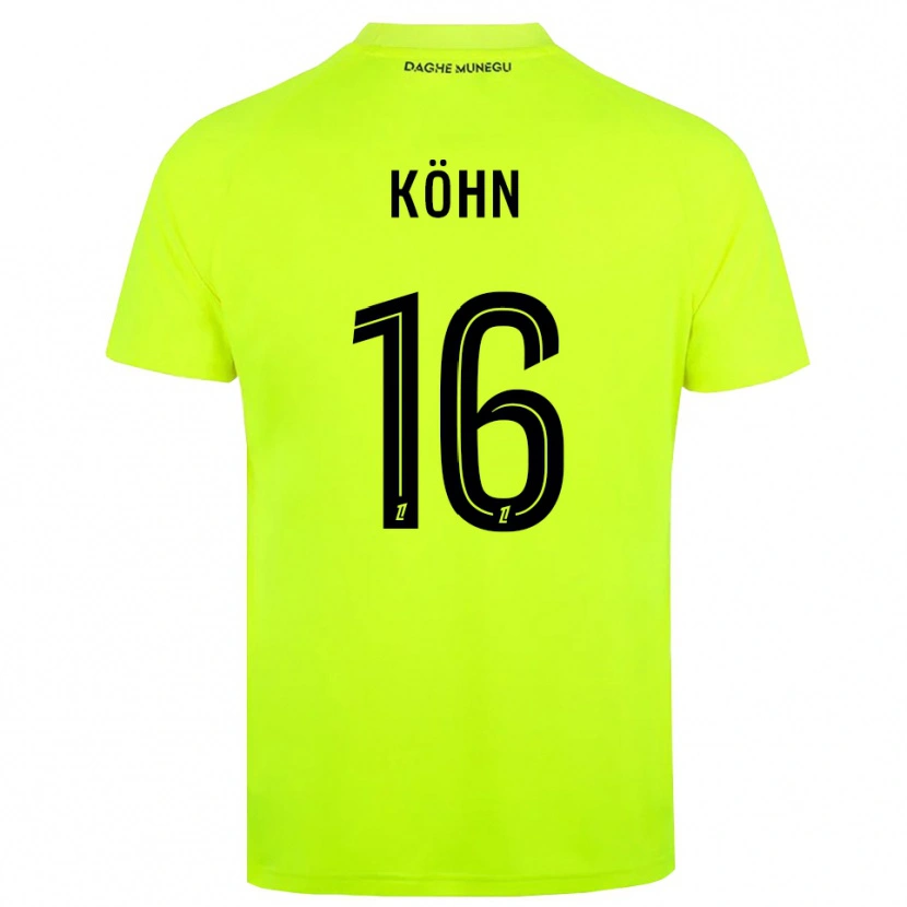 Danxen Criança Philipp Köhn #16 Verde Fluorescente Preto Camisola Guarda-Redes 2025/26 Camisa Brasil