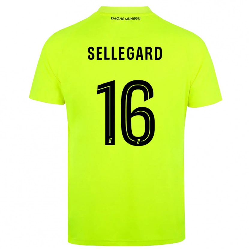 Danxen Criança Alexander Sellegard #16 Verde Fluorescente Preto Camisola Guarda-Redes 2025/26 Camisa Brasil