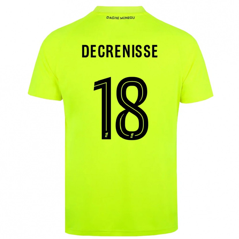Danxen Criança Axel Decrenisse #18 Verde Fluorescente Preto Camisola Guarda-Redes 2025/26 Camisa Brasil