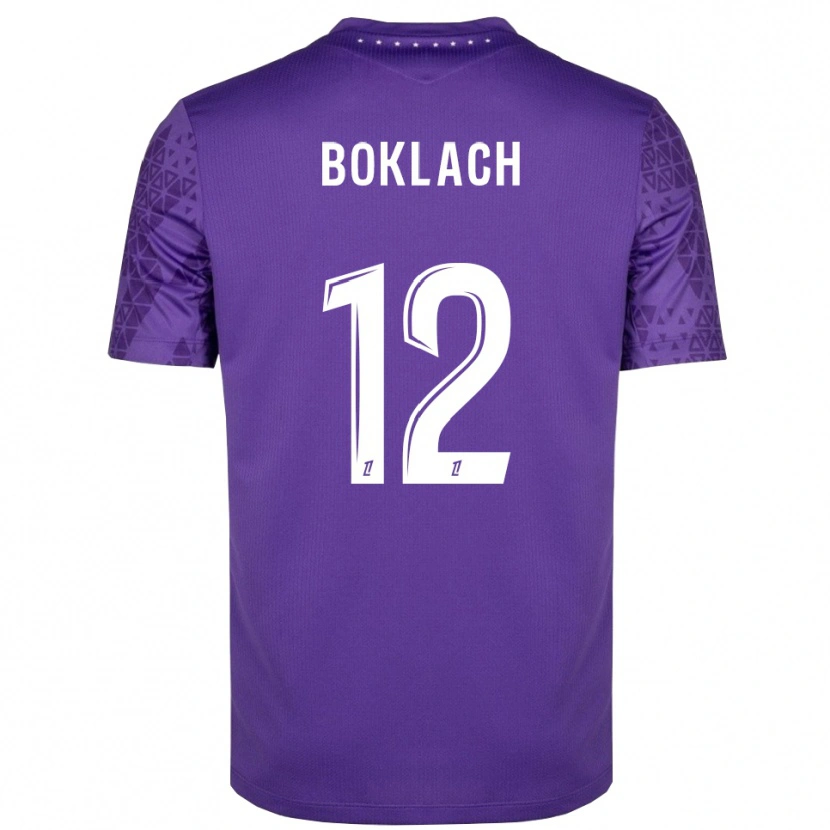 Danxen Criança Kateryna Boklach #12 Roxo Branco Camisola Guarda-Redes 2025/26 Camisa Brasil