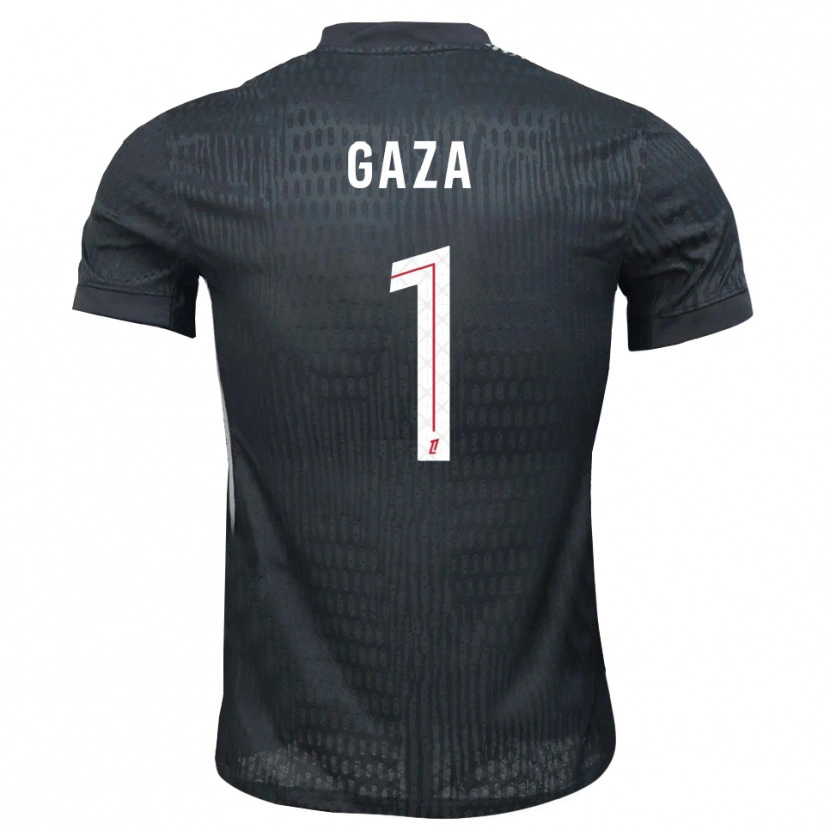 Danxen Criança Johnny Gaza #1 Cinza Escuro Preto Camisola Guarda-Redes 2025/26 Camisa Brasil