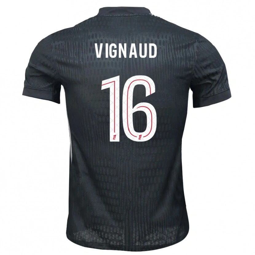 Danxen Criança Arthur Vignaud #16 Cinza Escuro Preto Camisola Guarda-Redes 2025/26 Camisa Brasil