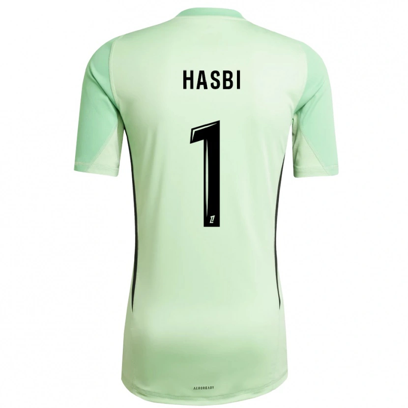 Danxen Criança Walid Hasbi #1 Verde Claro Preto Camisola Guarda-Redes 2025/26 Camisa Brasil