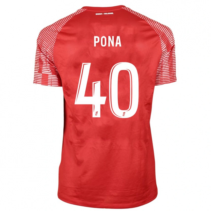 Danxen Criança Oumar Pona #40 Vermelho Branco Camisola Guarda-Redes 2025/26 Camisa Brasil