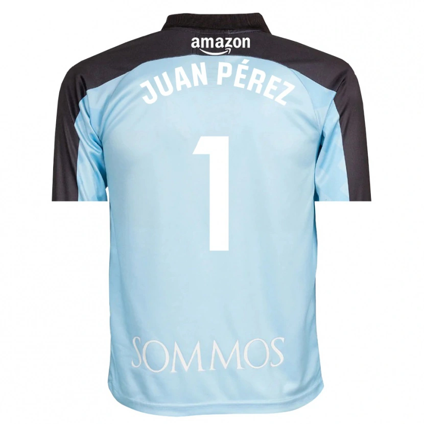 Danxen Criança Juan Pérez #1 Azul Claro Preto Camisola Guarda-Redes 2025/26 Camisa Brasil