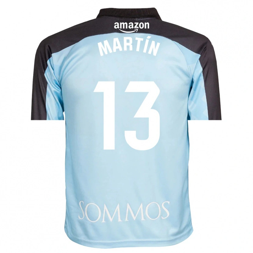Danxen Criança Dani Martín #13 Azul Claro Preto Camisola Guarda-Redes 2025/26 Camisa Brasil