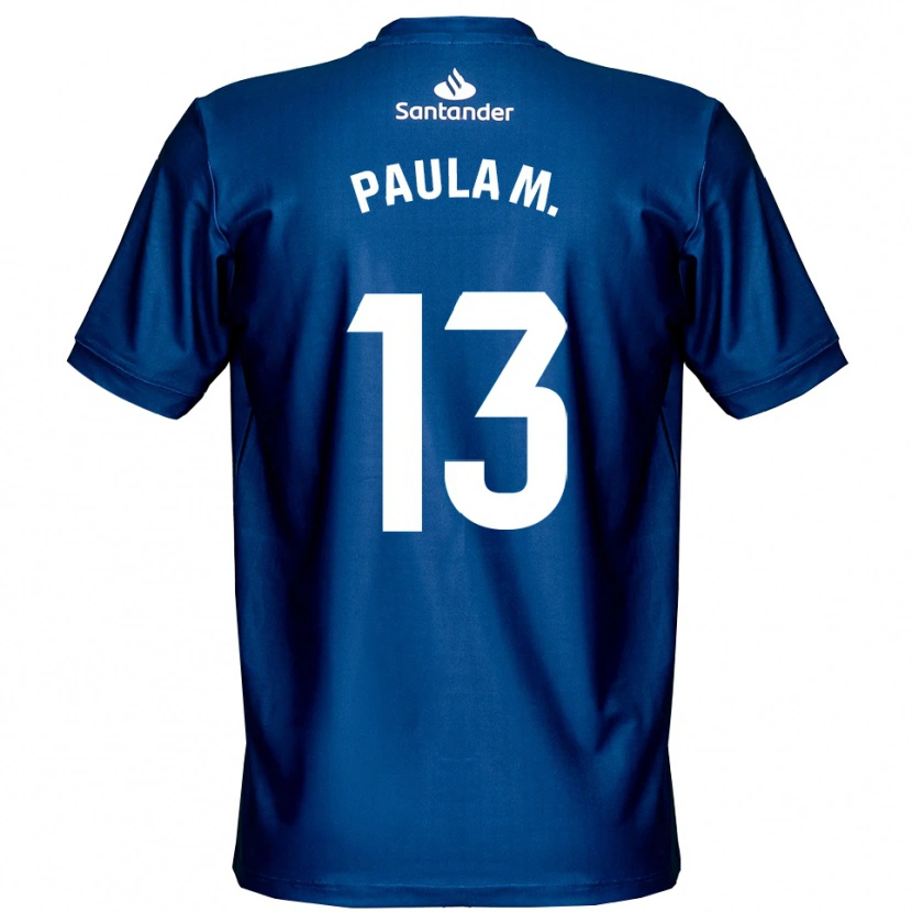 Danxen Criança Paula Muñoz Álvarez #13 Azul Real Branco Camisola Guarda-Redes 2025/26 Camisa Brasil