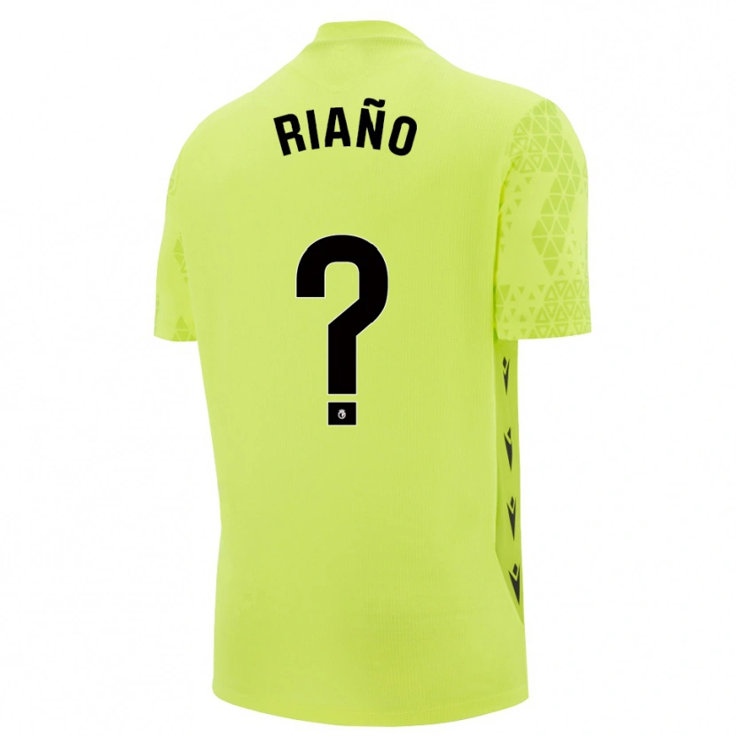 Danxen Criança Marcos Riaño #0 Verde Amarelo Preto Camisola Guarda-Redes 2025/26 Camisa Brasil