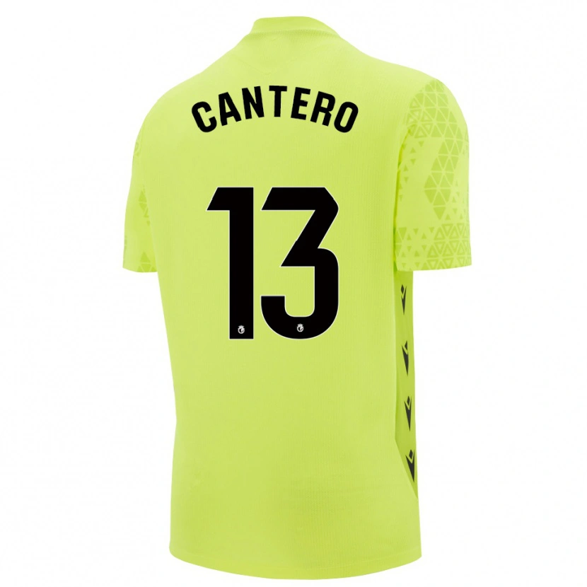 Danxen Criança Ander Cantero #13 Verde Amarelo Preto Camisola Guarda-Redes 2025/26 Camisa Brasil