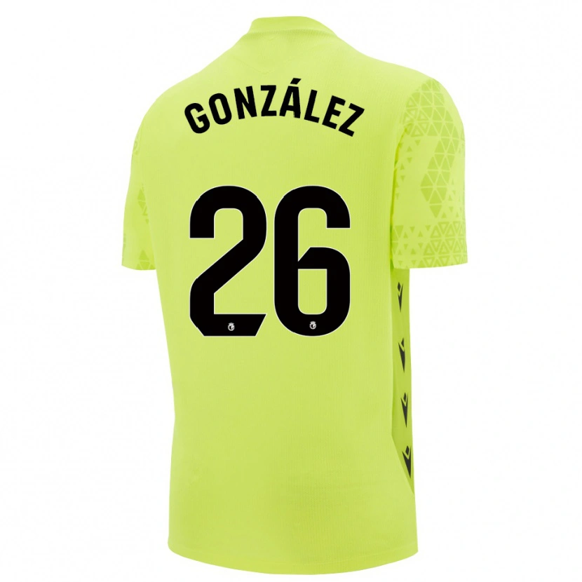 Danxen Criança Diego González #26 Verde Amarelo Preto Camisola Guarda-Redes 2025/26 Camisa Brasil
