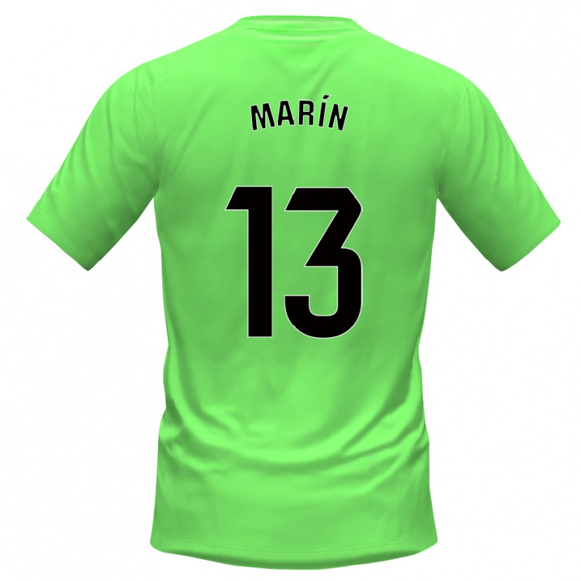 Danxen Criança Carlos Marín #13 Verde Preto Camisola Guarda-Redes 2025/26 Camisa Brasil